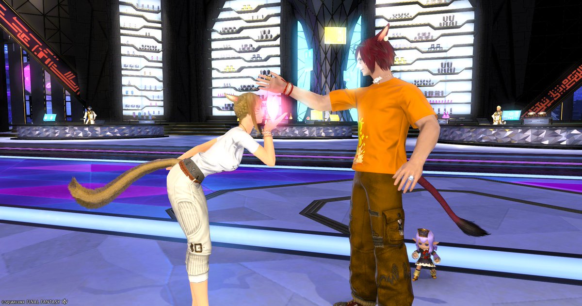 cyokococo's tweet photo. ２人で♡触ってるの撮れた！
#FF14 https://t.co/Y2x7UP7k4P