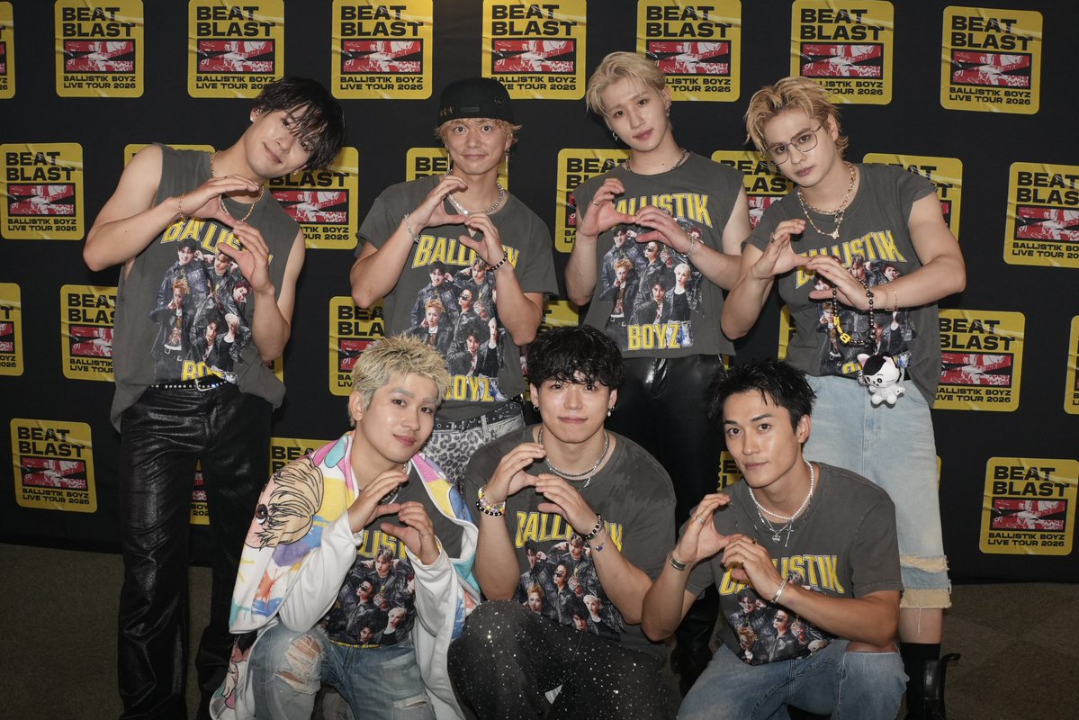 ballistik_fext's tweet photo. 𝗕𝗔𝗟𝗟𝗜𝗦𝗧𝗜𝗞 𝗕𝗢𝗬𝗭 𝗟𝗜𝗩𝗘 𝗧𝗢𝗨𝗥 𝟮𝟬𝟮𝟲
“𝗕𝗘𝗔𝗧 𝗕𝗟𝗔𝗦𝗧 𝗭” 𝗮𝘁 𝗠𝗜𝗬𝗔𝗚𝗜

𝗧𝗛𝗔𝗡𝗞 𝗬𝗢𝗨 ❤️‍🔥

┈┈┈
Next…
BALLISTIK BOYZ LIVE TOUR 2026
“BEAT BLAST Z” at SAITAMA
🗓️7/14(火) OPEN 17:45/START 18:30
https://t.co/5PLj8lcQf7
┈┈┈

皆さんの思い出『 #BBZ_BEAT_BLAST_Z 』を
つけて投稿して下さい💬

#BALLISTIKBOYZ