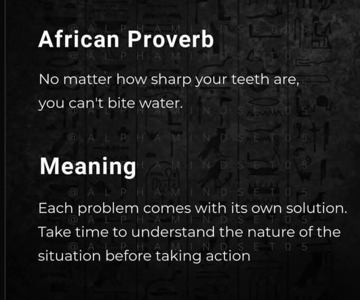HerenowJosh's tweet photo. I am not sure what to make of the African Proverbs always needing an explanation https://t.co/UFRXaX2qR0