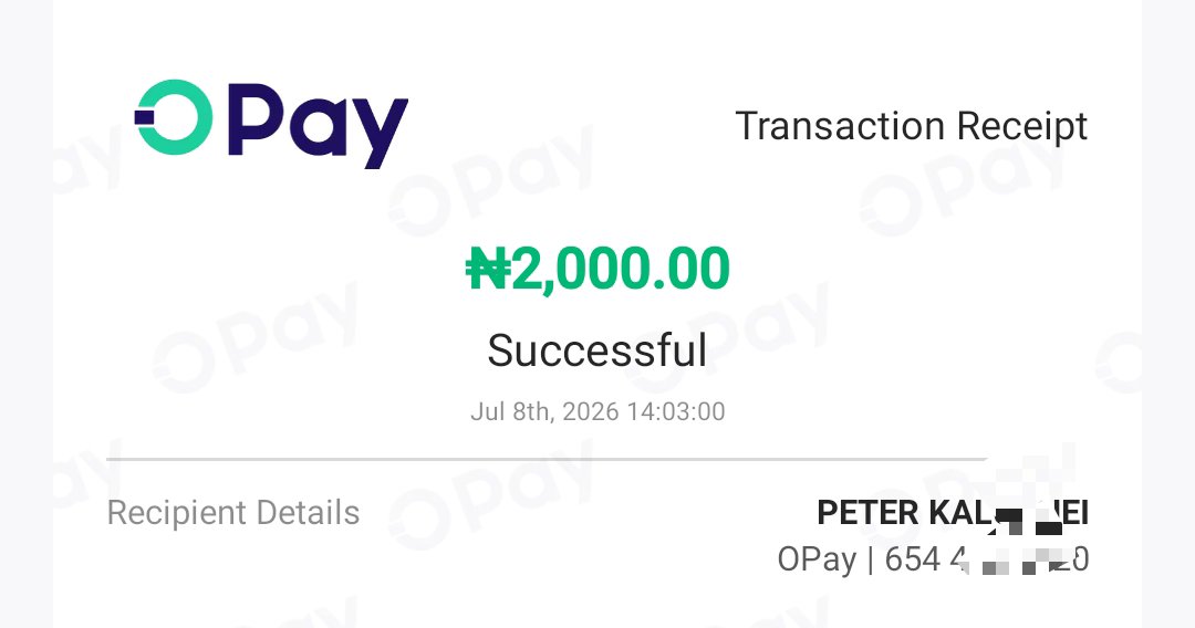 Olamideeone's tweet photo. 2k to Peter. 2k to who else? https://t.co/MsUyTiWxTo