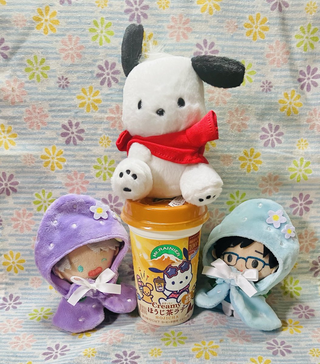 マウントレーニアのほうじ茶ラテ、やっとポチャッコくんパケを見付け