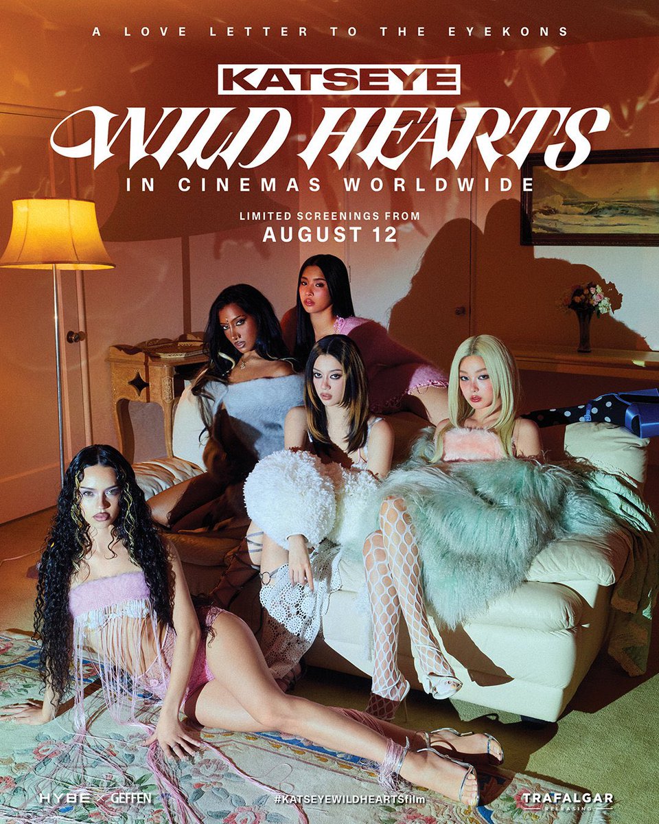 KATSEYEBASE's tweet photo. KATSEYE’s WILD HEARTS is coming to theaters worldwide!

Ahead of the release of their EP WILD on August 14, fans will be able to experience WILD HEARTS on the big screen with limited screenings starting August 12.

Tickets go on sale July 15. https://t.co/1DuLB9nONN
