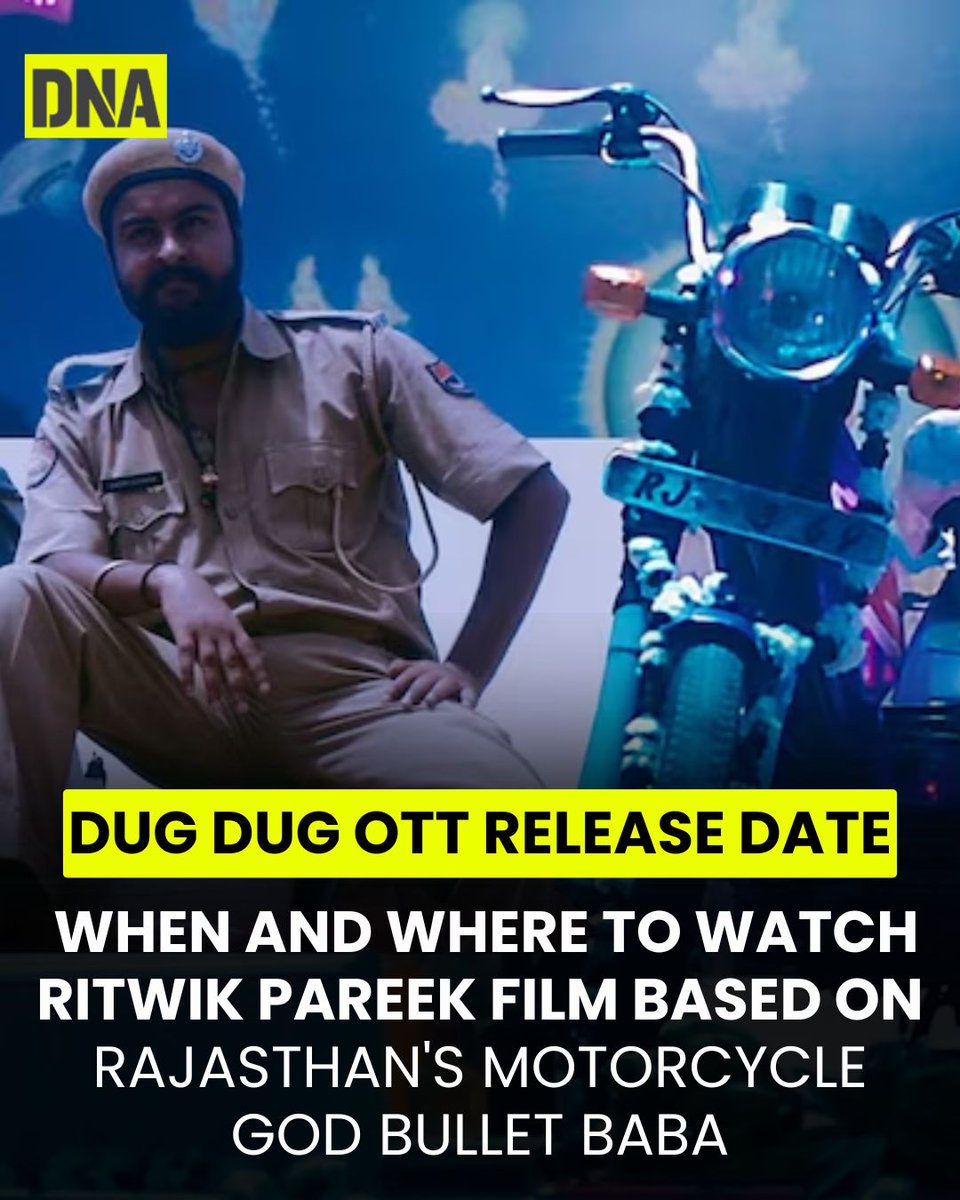 dna's tweet photo. Ritwik Pareek's critically acclaimed film Dug Dug draws inspiration from Rajasthan's famous Om Banna, popularly known as #BulletBaba, a folk deity whose shrine near Pali is centred around a Royal Enfield Bullet motorcycle.
Read Here: https://t.co/Y0jERzJQ0E
#DNAUpdates #RitwikPareek #DugDug