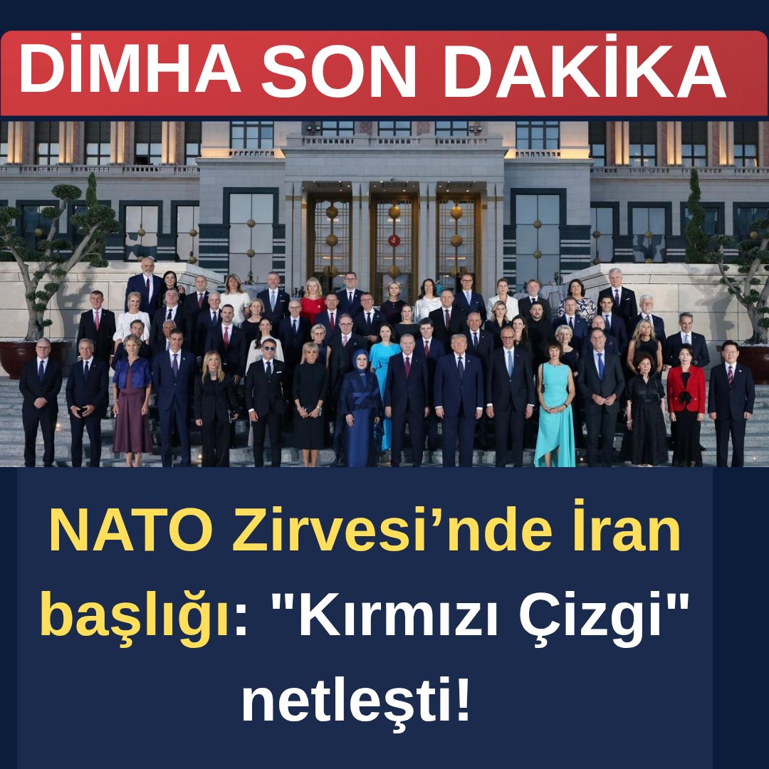 dimha_al's tweet photo. #SONDAKİKA
♦️NATO Zirvesi’nde İran başlığı: "Kırmızı Çizgi" netleşti! 

🔹İran asla nükleer silaha sahip olmamalı.
🔹Hürmüz Boğazı’nda seyrüsefer özgürlüğü korunmalı.

🔹Türkiye, NATO’nun bu stratejik mutabakatına onay verdi. https://t.co/MuGAVAIM6Q