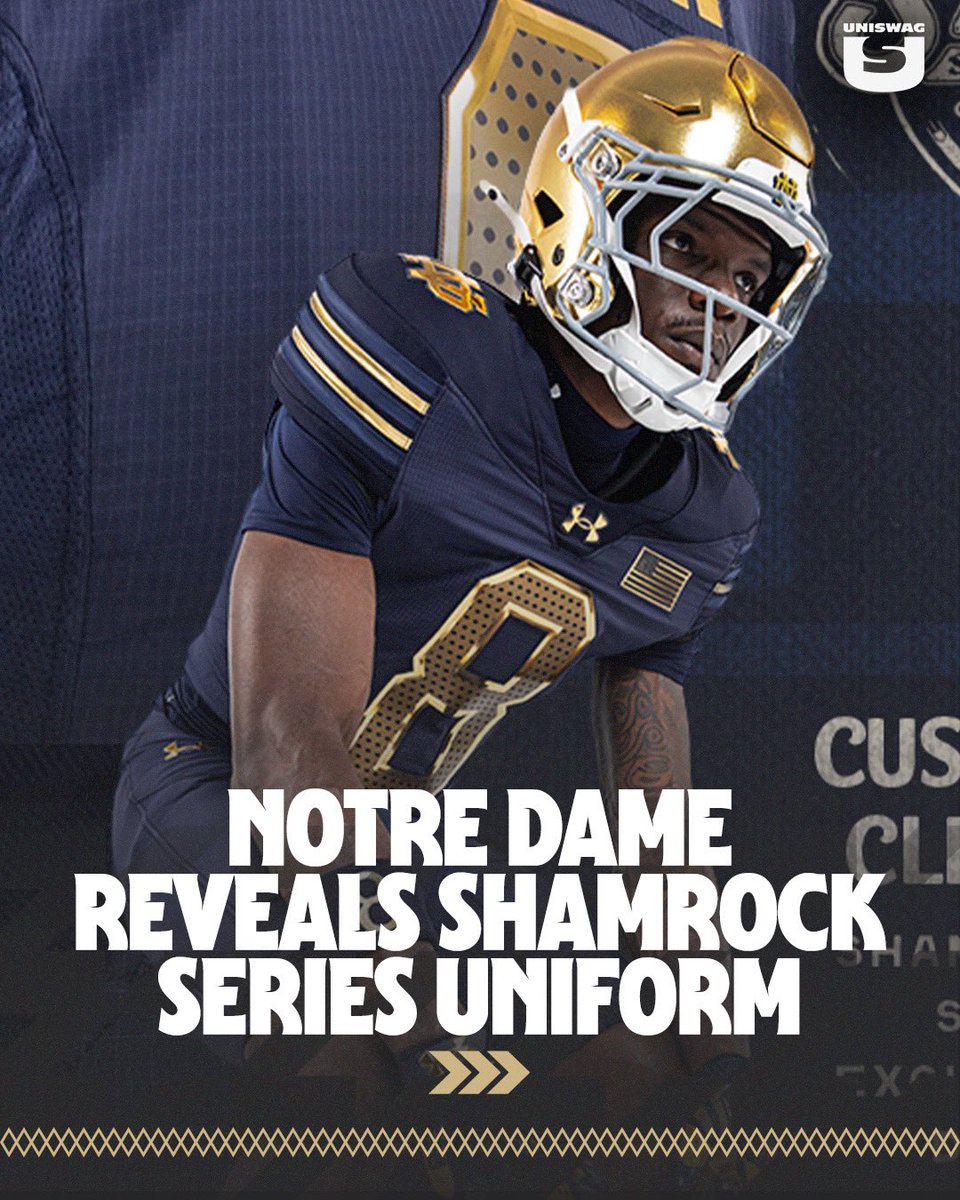 UNISWAG's tweet photo. First look at the new Shamrock Series uniform for @NDFootball 

#uniswag https://t.co/Fo42jqLjRK