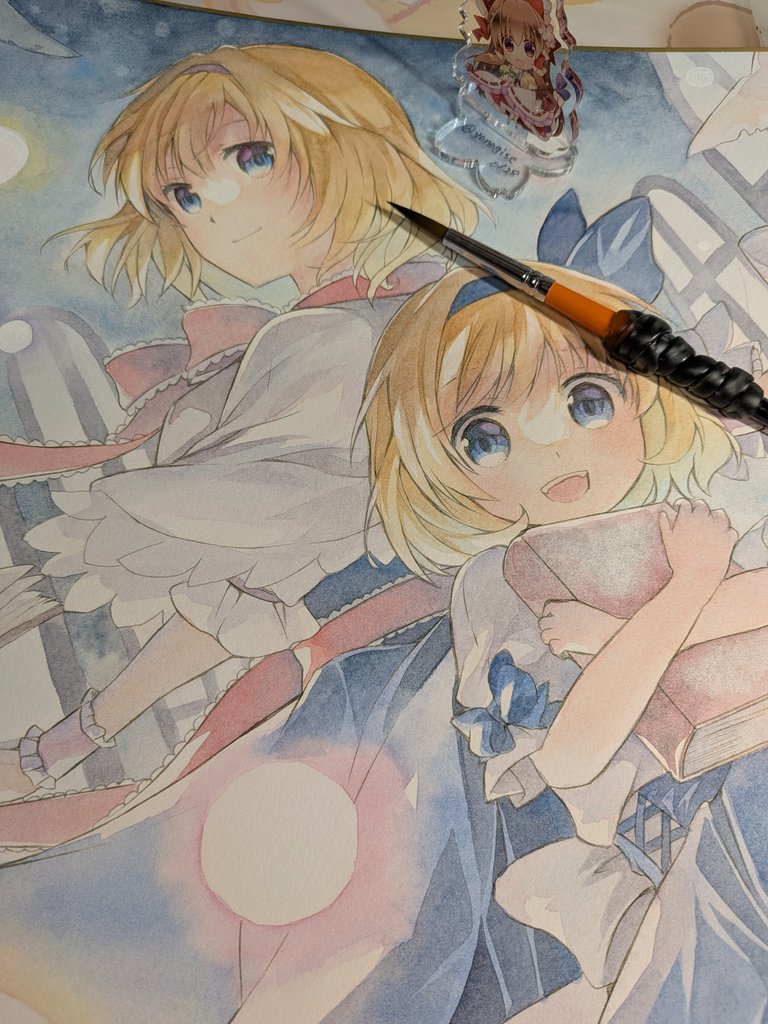 yanagise0628's tweet photo. 色味がしっくりこなくて頭抱えてる…頭抱え過ぎて委託に間に合わないかも😭 https://t.co/GN8rOmkLM8