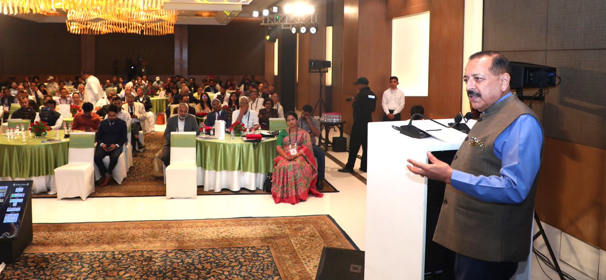 DrJitendraSingh's tweet photo. My address at the “17th Agriculture Leadership Conclave 2026” #NewDelhi.

Major Takeaways:
"AI Intervention holds promise of manifold increase in India's Agriculture Economy, while Agri #Startups hold the key to the future of farming. The next wave of India's StartUp revolution must emerge from farms rather than only from technology hubs, enabling agriculture to become a major source of entrepreneurship, employment and wealth creation.

In the age of rapid technological advancement, the agriculture sector can no longer rely on conventional approaches, as technologies are evolving faster than ever before. India will have to continuously adapt to new scientific developments in order to remain globally competitive and ensure long-term food and nutritional security.

Extensive scientific work is underway across various departments under the Ministry of Science & Technology, including climate-resilient crop development, genomics, crop improvement, pest-resistant varieties, precision farming and resource optimisation. Artificial Intelligence is increasingly becoming an indispensable tool for predictive crop management, precision irrigation, weather-based advisories and efficient utilisation of agricultural resources.

The technology-driven industry-linked success story of #CSIR Aroma Mission with lavender cultivation initiated in the villages of Jammu & Kashmir, and mentioned by PM Sh @narendramodi in "Mann Ki Baat", has given birth to the concept of "Purple Revolution", creating new livelihood opportunities for thousands of young entrepreneurs".