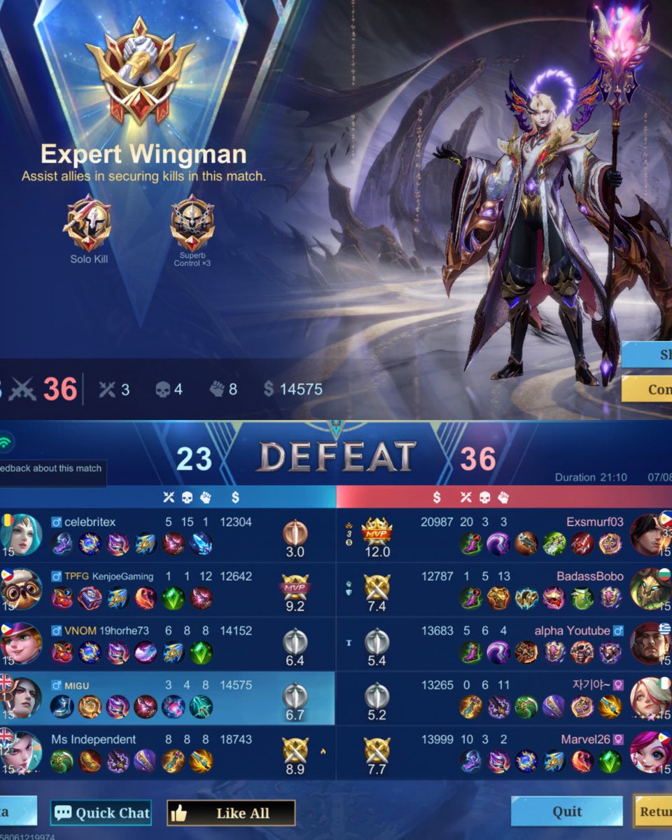 iAmMiggylito's tweet photo. Road to Honor: Cecilion
diggie roam na full damage build 😂
troll pa more 😆
#cecilion #mage #mlbb #s41 https://t.co/WnCdEy6n6i