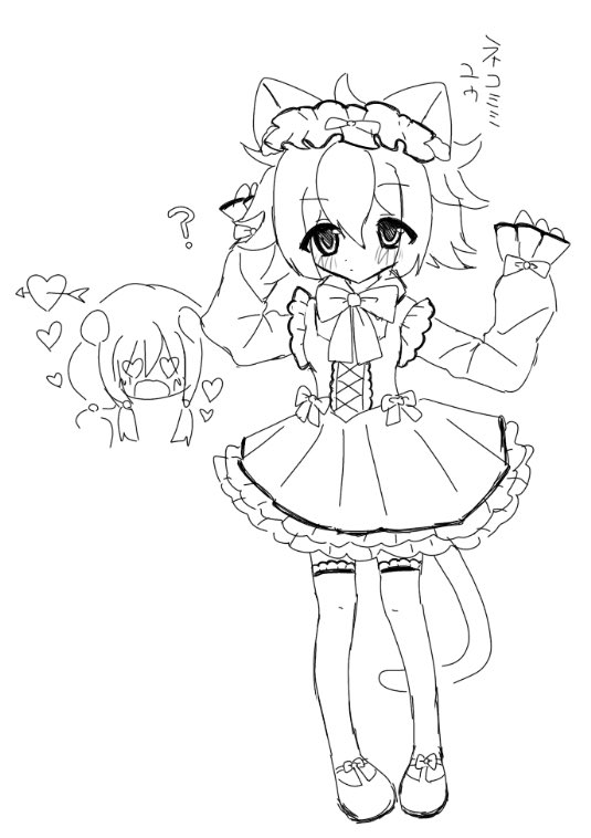 Ninchan_221's tweet photo. 落書きねこメイドユウ https://t.co/kUwr0QvxHs