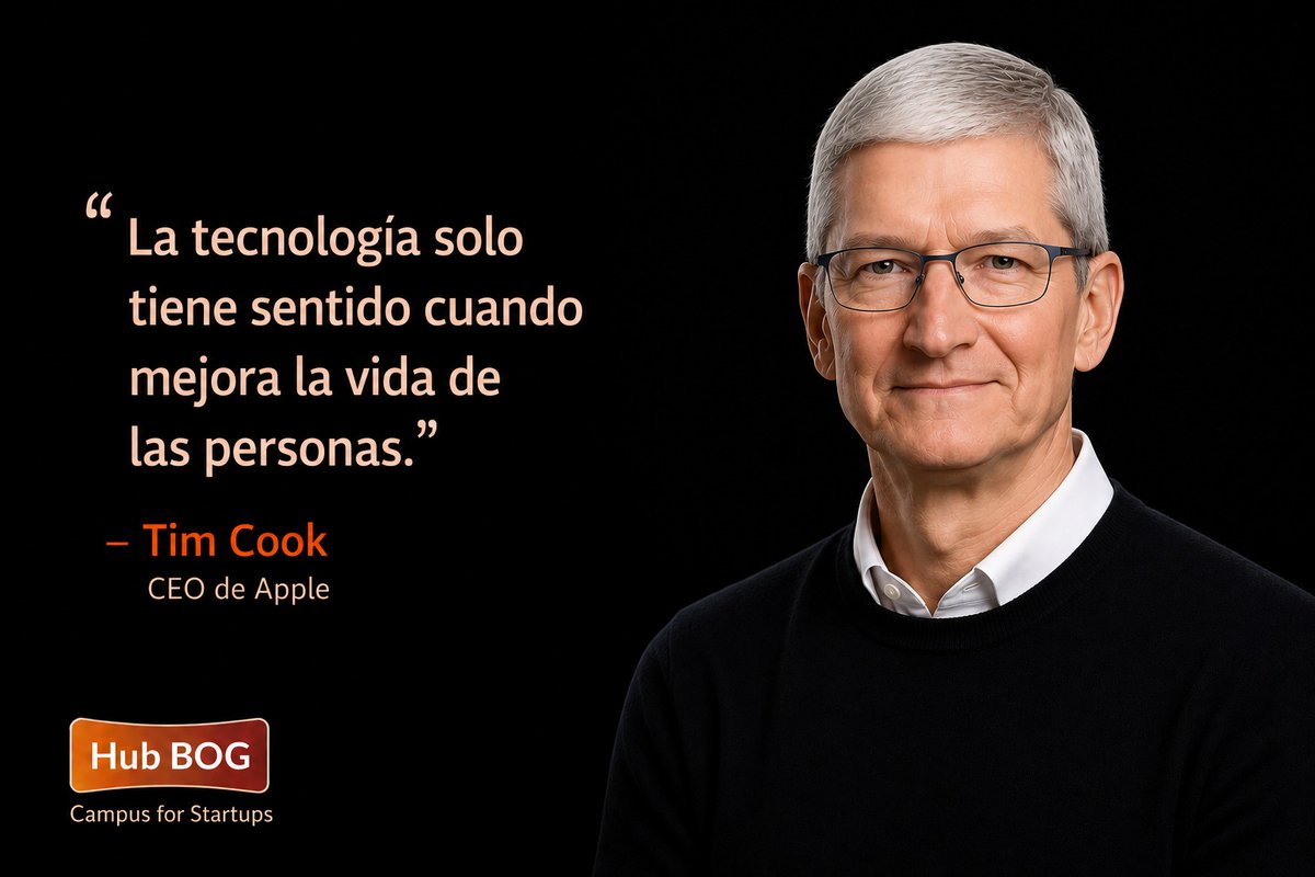 hubBOG's tweet photo. #FraseDelDía "La tecnología solo tiene sentido cuando mejora la vida de las personas.", Tim Cook, CEO de Apple

Conoce más acerca de casos de éxito empresarial con Inteligencia Artificial, en los eventos de esta semana: https://t.co/z9d15vK3kv https://t.co/sS0jfTbR2q