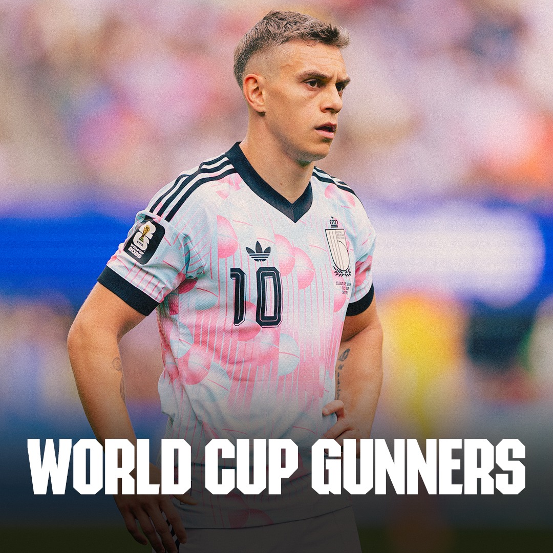 Arsenal's tweet photo. ⚔️ Leo takes on our Spanish trio
👀 England quartet face Martin's Norway
⌛️ Morocco await for Wilo and France

Ten Gunners are in World Cup quarter-final action this week 👇