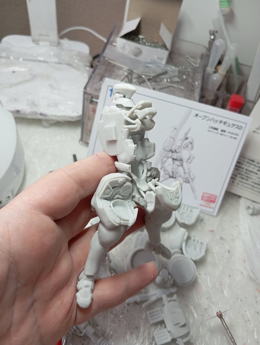 Blade0818's tweet photo. 最初は「スサノオ」と「M-66」の注文がキャンセルされてがっかりしました……。でも、「グーゲス」の組み立てを始めて、 @musuke_twit さんがなぜそうされたのか理解できました。あなたが完璧主義者だからなんですね!その仕事ぶりは完璧です! #wf2026w #appleseed https://t.co/Vj9PTgv7y6