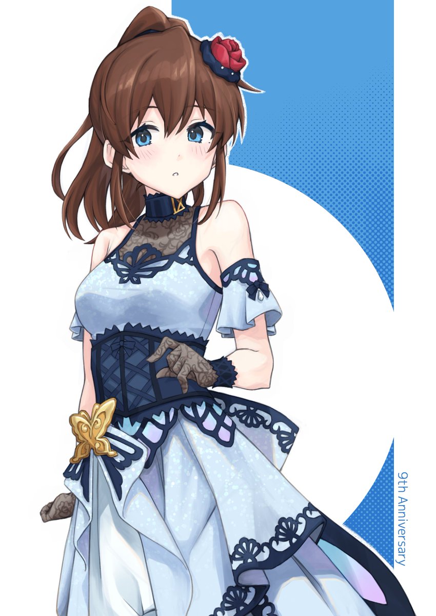 佐竹美奈子 「ミリシタ9周年おめでとうございます #祝ミリシタ9周年」|ブルーチーズのイラスト