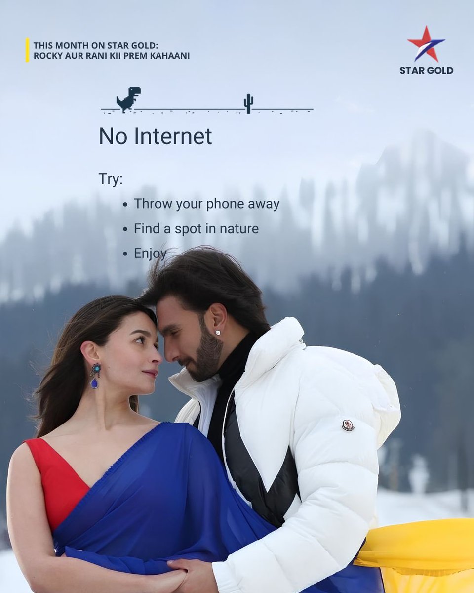 StarGoldIndia's tweet photo. This and no one disturbing us๐ฉ๐ซถ๐ป
#NoInternetTrend #Nature #NoNetworkTrend #CoupleLove #RomanceBollywood
(Bollywood Movies, Mountains, Beaches, Nature, Romantic, No Internet Trend, No Network, Trending, Outdoor, Bollywood Couples, Star Gold) https://t.co/I2iNmlScEp