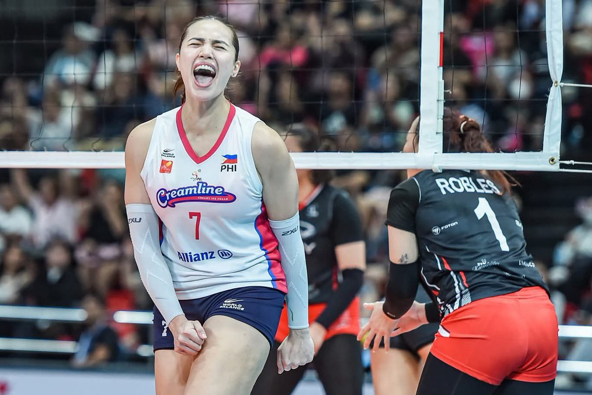 QueenJemaG's tweet photo. GRABE SI MOTHER MG AND LORIE!!! 🤯💗

MG- 18 POINTS 🔥🔥🔥

LORIE-13 POINTS 💯🥵
 #PVLOnTour #PVL2026 https://t.co/f3AykXD598