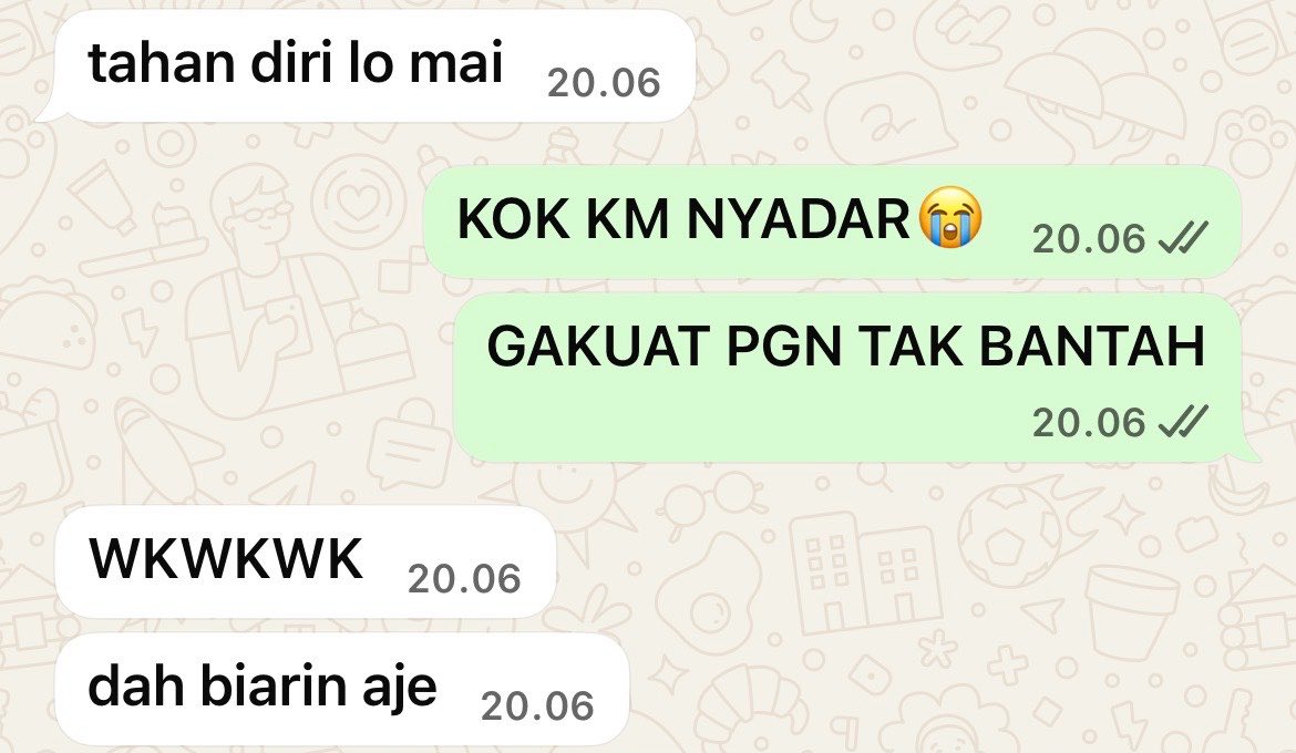 mailoboroo's tweet photo. NGAKAK BGT YAAMPUN, NAURA BIMA MENCEGAH GW MELAWAN BOS😭 https://t.co/znn1mVztYA