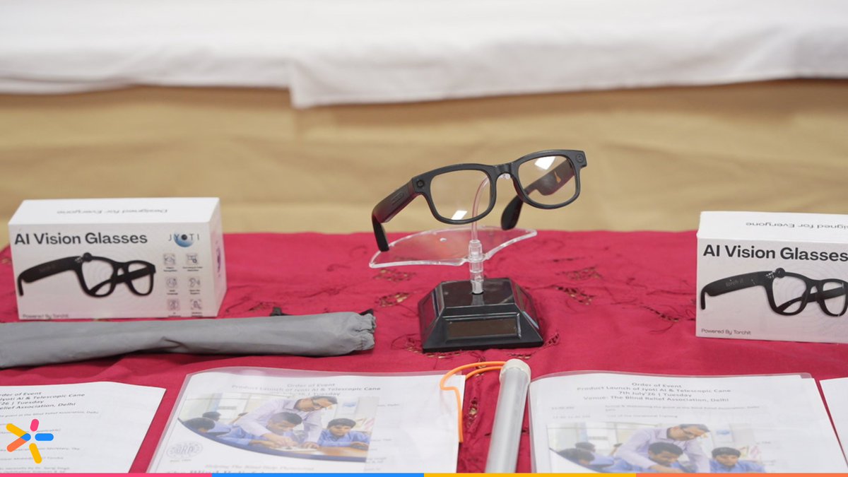 TorchitLtd's tweet photo. A proud milestone for Torchit!

We officially launched Jyoti AI Vision, Telescopic Cane, and Jyoti AI X Software, with the inauguration by Ms. Manmeet Nanda, IAS, Additional Secretary, DEPwD, Ministry of Social Justice &amp; Empowerment.

#Torchit #Accessibility #AI #AssistiveTech https://t.co/jj35PJeS03