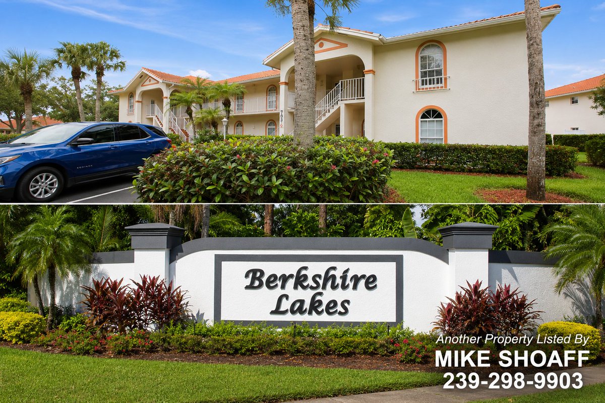 MikeShoaffRE's tweet photo. Just lowered to $244K!  https://t.co/EkkCUgnUSx 2BR, 2BA condo in Berkshire Lakes offers lake views, great amenities, and an excellent Naples location just minutes from Downtown and the beaches. A great value in today's market. Contact Mike Shoaff, Naples FL Realtor, for details https://t.co/YxAjbzVgI3