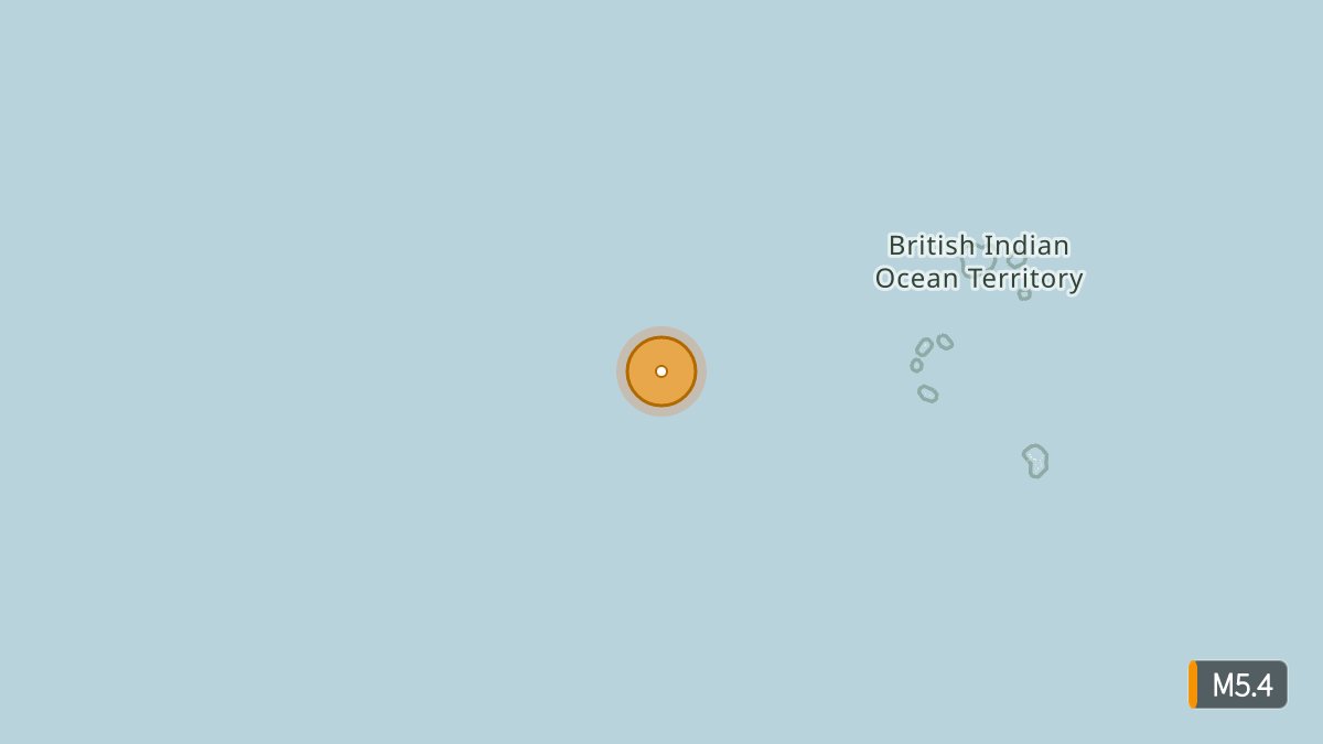 NewEarthquake's tweet photo. M5.4 earthquake

Chagos Archipelago region
Jul 8 19:01 local time (20m ago)
Depth 10 km
https://t.co/ygWFIEA88R https://t.co/EDnzOfKw4p