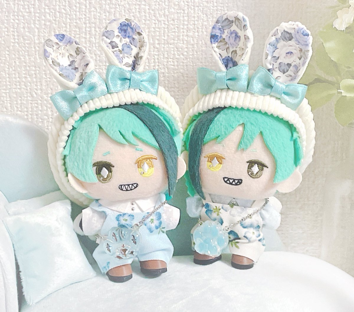 Late_nui's tweet photo. うさぎさん似合うねぇ😭🩵 https://t.co/MHnUNIWo4g