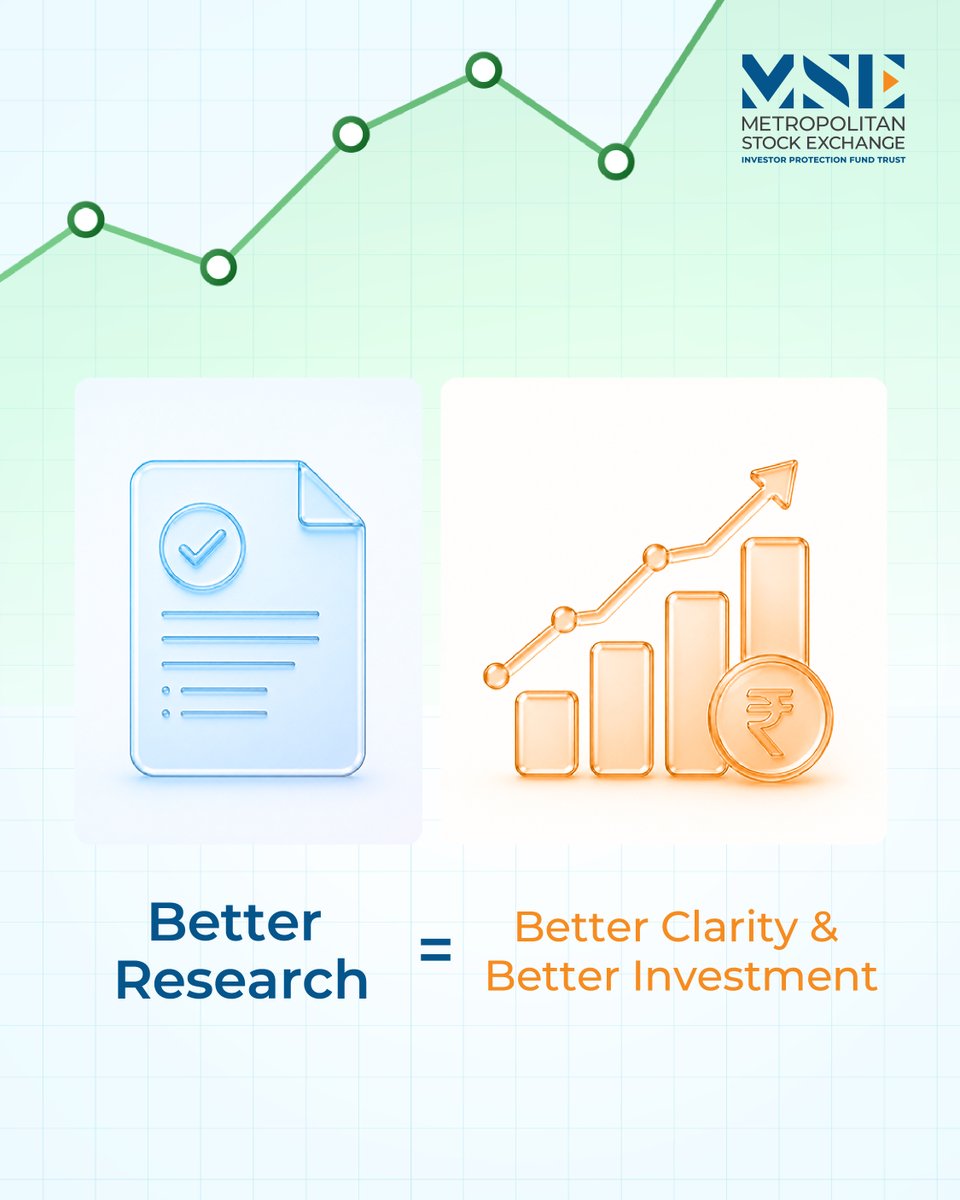 MSE_Exchange's tweet photo. An #InformedInvestor always asks the right questions about a stock offering before investing in it. The right questions help them make informed decisions.
#MSE #MetropolitanStockExchange #SEBI #SafeInvesting #Smartinvesting https://t.co/uvmsIxb4PY