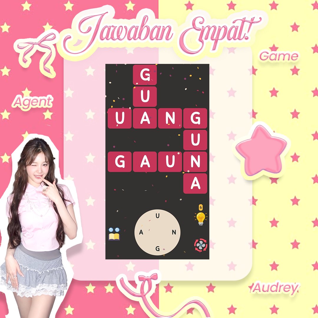 phavrita's tweet photo. @_ begini ya jawabannya, agents... ngga akan bisa kebentuk semua kata kalau ada yang salah penempatan, teliti lagi yah! ^0^

last soal bonus... JAWAB 20.26-2028 WIB ya! https://t.co/cbflG4ehob