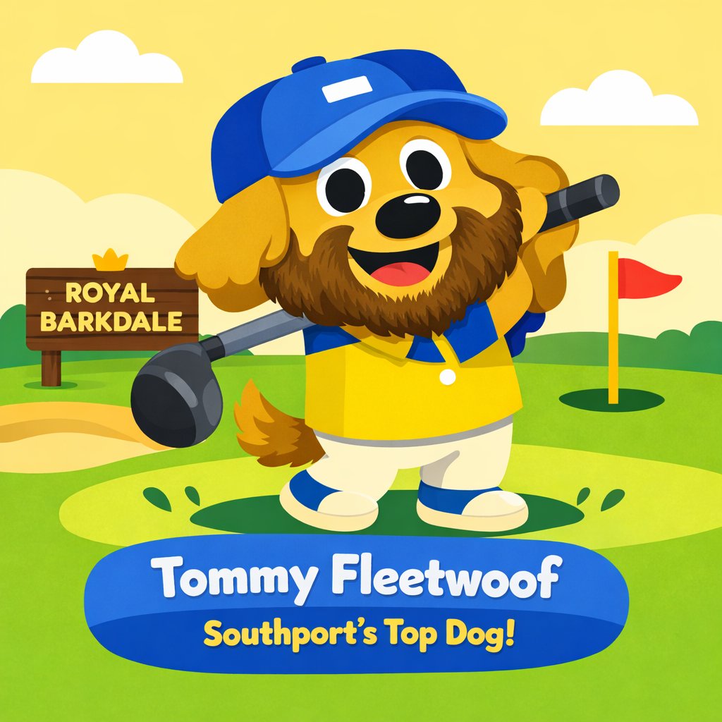 PantoShow's tweet photo. @TommyFleetwood1 hello Mr Fleetwood we have desgined are chacter to wish you luck at royal birkdale and the open we based in birkdale and where super exicted good luck best wishes pop coast fm https://t.co/phPIlpFNBc