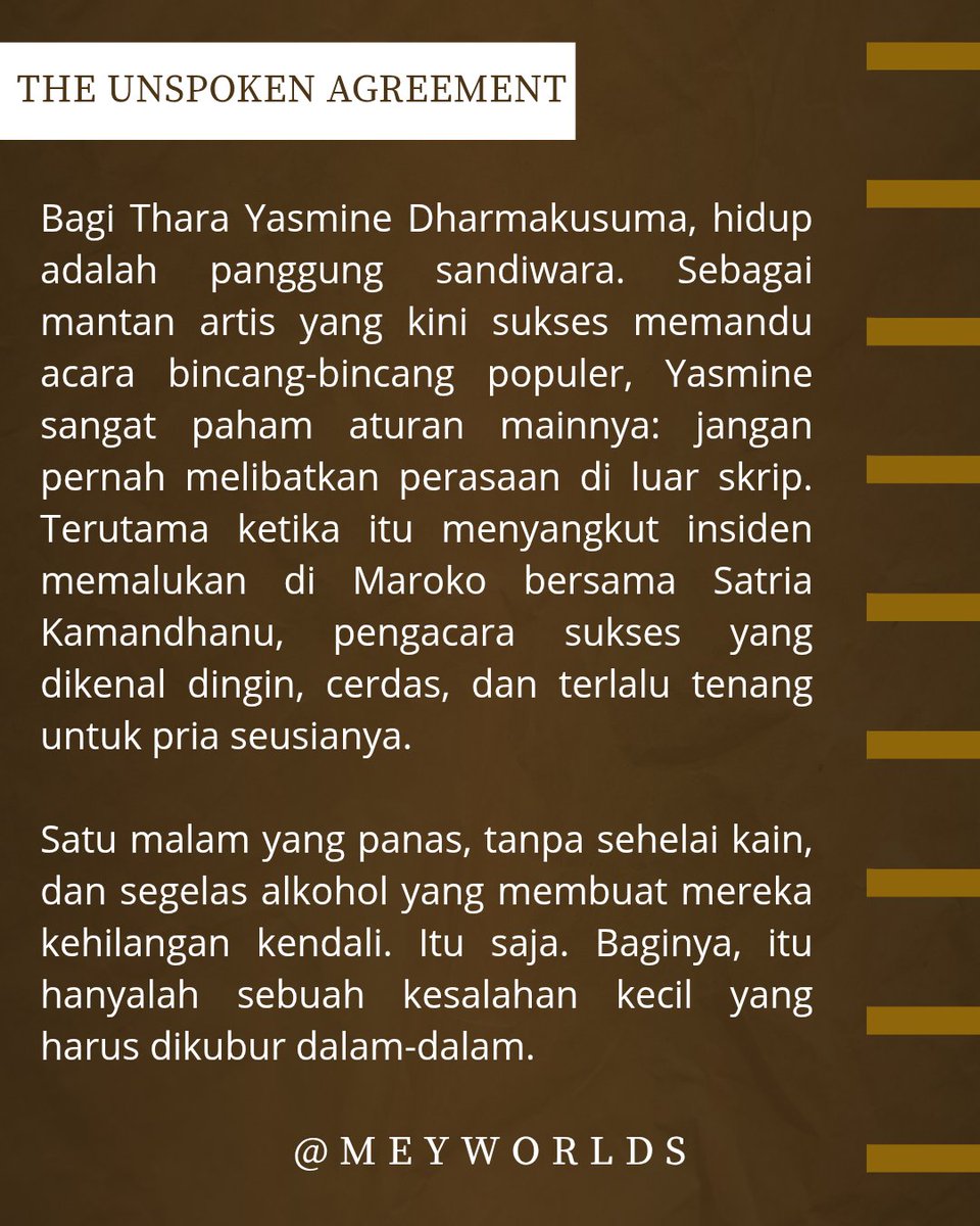 berryoreonas's tweet photo. The Unspoken Agreement by meyworlds bisa dibaca di #wattpad dan #karyakarsa 

#rekomendasiwattpad #wattpadindonesia #ceritafiksi https://t.co/DYV0LPS1yZ