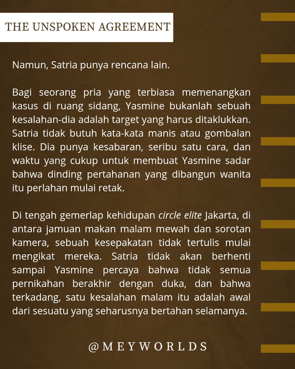berryoreonas's tweet photo. The Unspoken Agreement by meyworlds bisa dibaca di #wattpad dan #karyakarsa 

#rekomendasiwattpad #wattpadindonesia #ceritafiksi https://t.co/DYV0LPS1yZ
