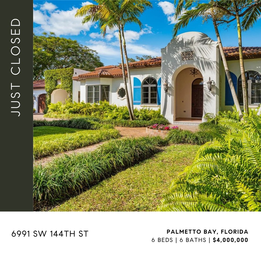 MGroupLuxury's tweet photo. The keys have officially changed hands. 🔑

You don't just stumble into a home like Casa Azul. Tucked away east of Old Cutler Road on over an acre of land, this custom estate is pure architecture—from the 16-foot ceilings to the boutique resort-style pool. https://t.co/9ZvG1iWbYv