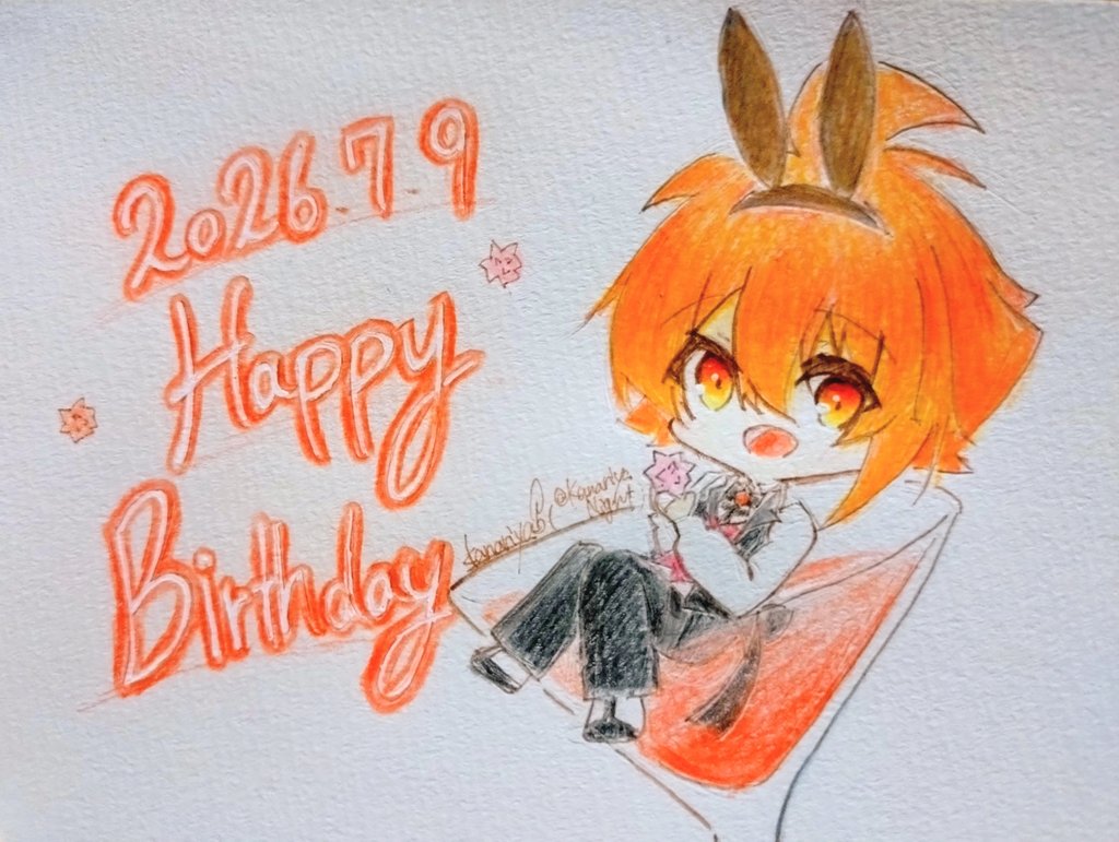 KanariyaNight's tweet photo. 誕生日おめでとうございます！
これからもずっと応援してます🌈

素晴らしい歌声がずっと続きますように🐇

#七瀬陸生誕祭2026 https://t.co/PyZSyZjvnM