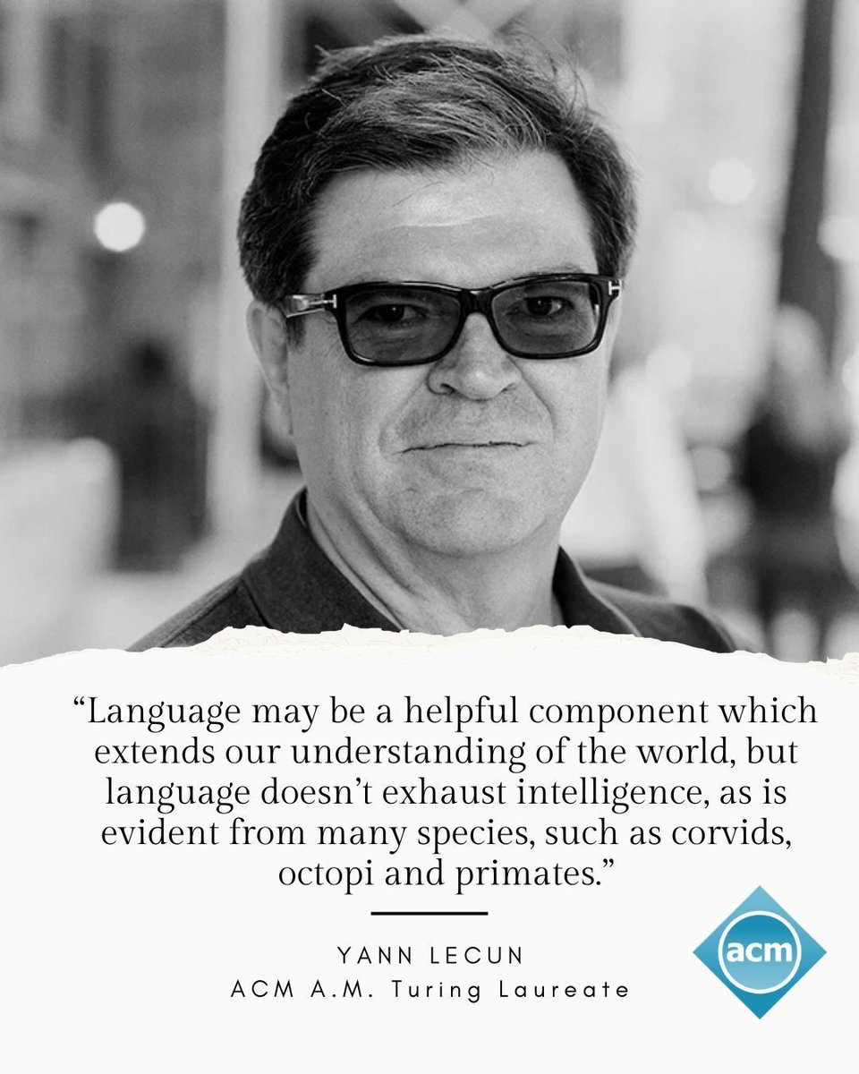 TheOfficialACM's tweet photo. Happy Birthday to Yann LeCun! LeCun received the 2018 #ACMTuringAward for conceptual and engineering breakthroughs that have made deep neural networks a critical component of computing.  

LeCun is often called a “godfather of AI” because of his early work in the field.

He developed the convolutional neural network, a type of deep learning model designed to automatically and adaptively learn spatial hierarchies of features from input images, making them highly effective for tasks like image classification and object detection.  https://t.co/R6bnecnWmZ