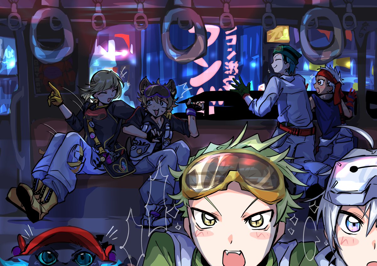 shiramori__8940's tweet photo. イベスト電車かわいかった‼️🚃😆🐈‍⬛🦦⚔️🏹🐬🍩⚡ https://t.co/Hw0dQI5G51
