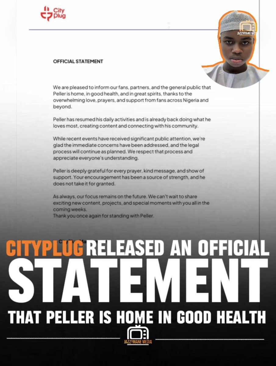 jazzymane0's tweet photo. City plug released an official statement that Peller is home in good health 🥺🥴💪💪
@Peller089 https://t.co/IYlMnPrZ26
