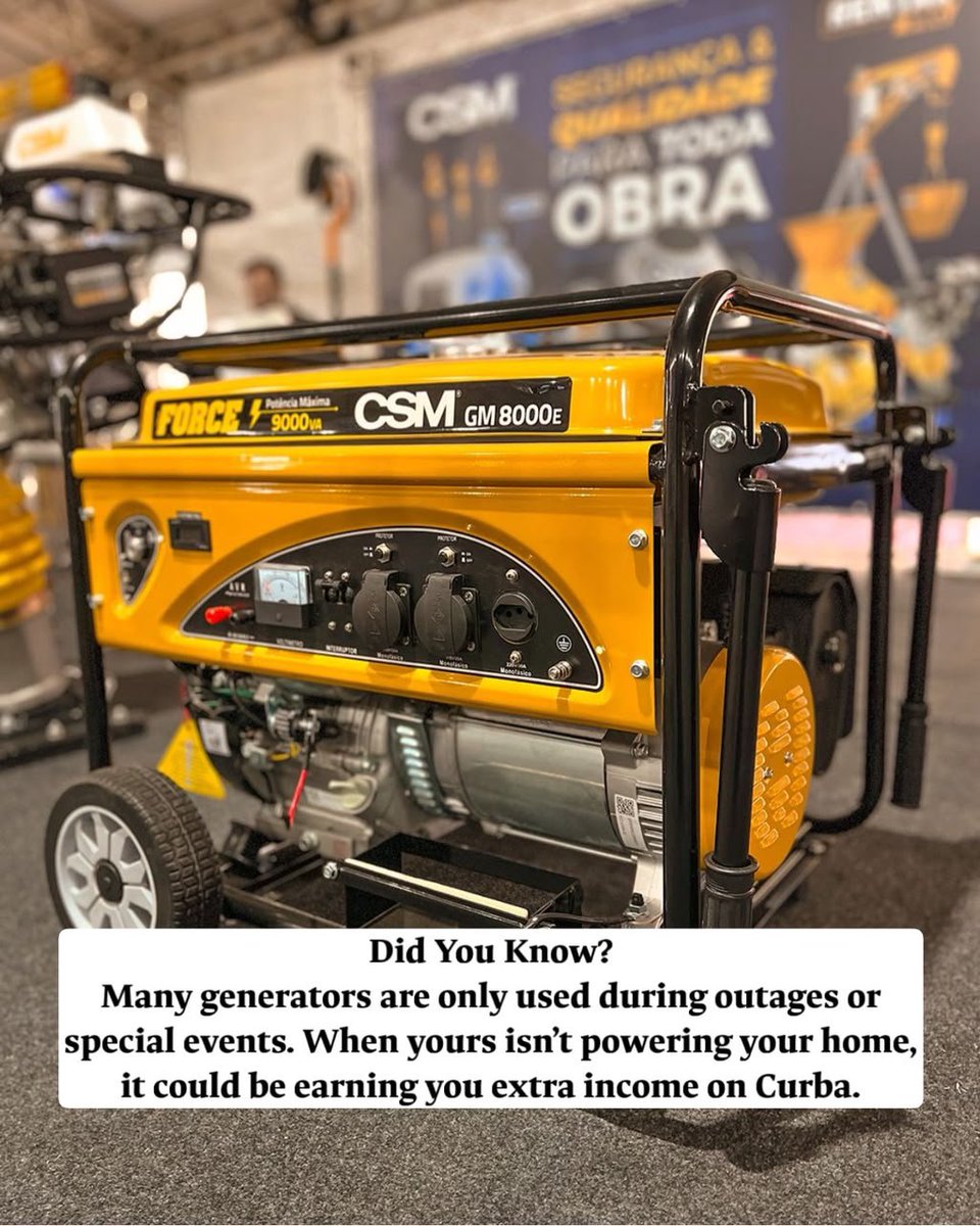 curba_app's tweet photo. That generator doesn’t have to sit idle between power outages.
List it on Curba and let it earn you extra income whenever you’re not using it.

Rent anything. Right from your community. https://t.co/K4MO3Zl41R
