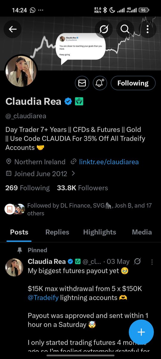 Nedu_Live's tweet photo. @RomanianUSA @Tradeify @TradeifyTV I started trading prop firm accounts February this year

Done all the tasks https://t.co/jCfLCTi23m