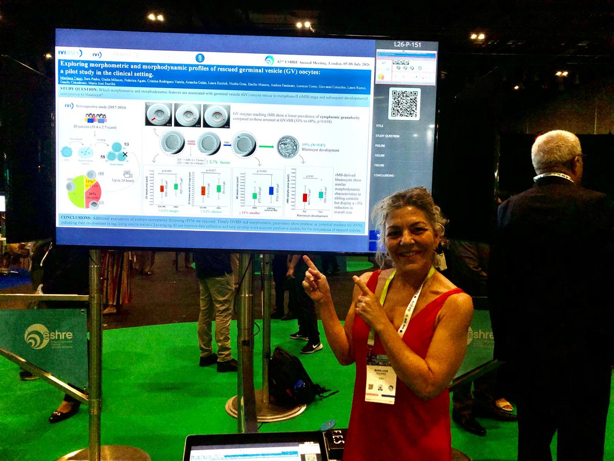 IVIclinics's tweet photo. This poster by Dr. Escribá explores the morphological and dynamic characteristics of rescued immature oocytes, helping advance our understanding of their potential and future clinical applications.

#IVIatESHRE @eshre https://t.co/j6Fm7p4fIp