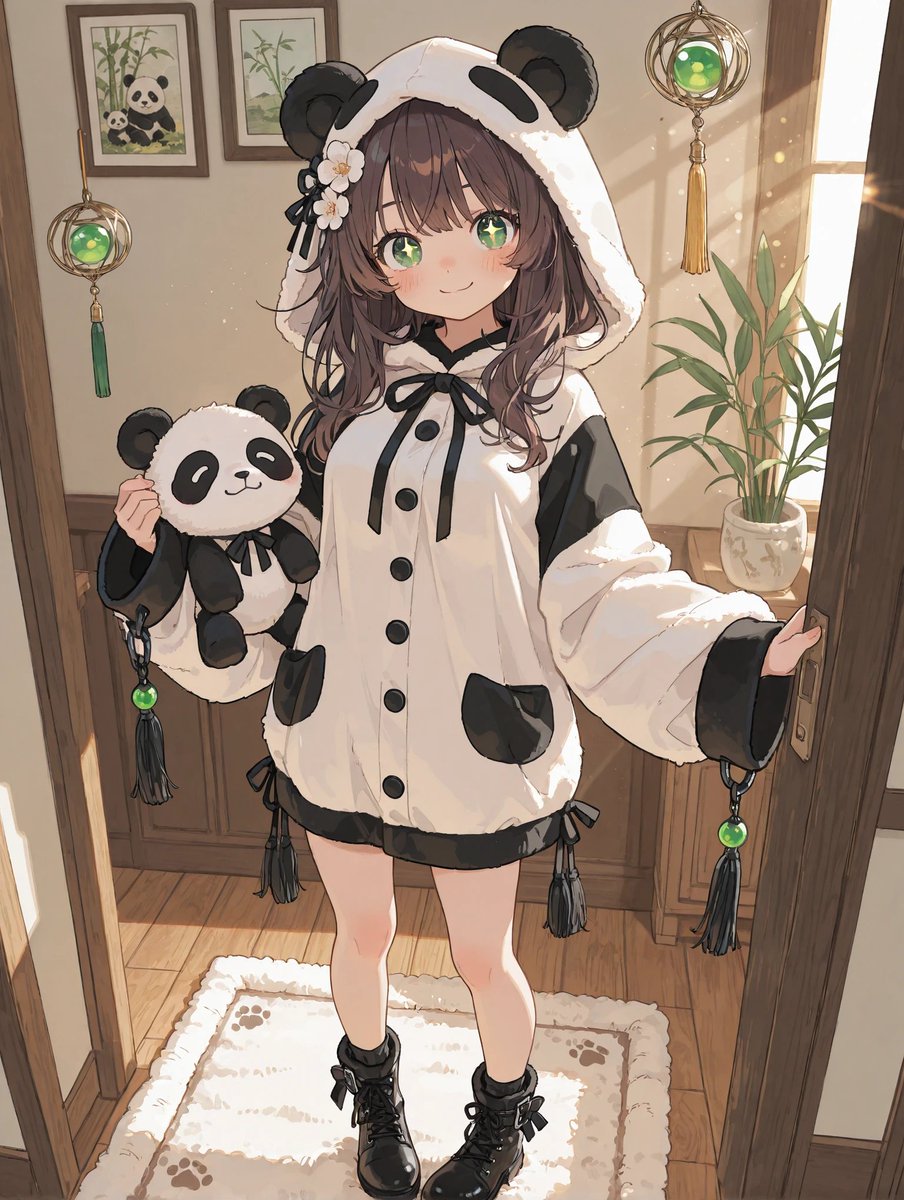Kn3_1ab's tweet photo. るるちゃん日記（@vhta8m ）さんから🐼お衣装４着も～っ！お借りしました！どれもとっても可愛かったです、ありがとうございます！😖💖 https://t.co/nR0XxCArd3