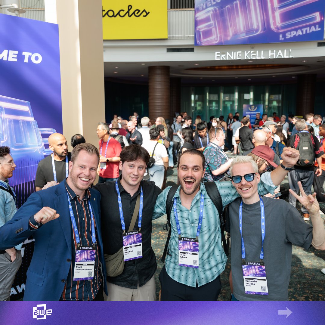 ARealityEvent's tweet photo. The real magic of AWE comes down to the people

Oscar Falmer from Meta said it best: it is incredible catching up with old friends and meeting new faces working on hardware and software.

What was your top highlight?

#AWE2026 #XR #ISpatial https://t.co/W0hep6XN4G