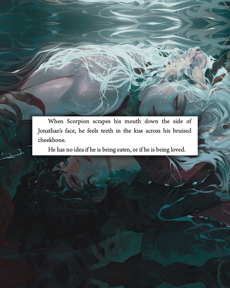 PaperFury's tweet photo. just me writing rotten gothic horrors that will make you feel like you’re slowly drowning. cannot wait for you to read about Jonathan and Scorpion’s spiral of romance and obsession in SCORPION DEEP. out october 27th and it has sea monster illustrations!!
(art by ladyeruart) https://t.co/MR9pCpwmQF