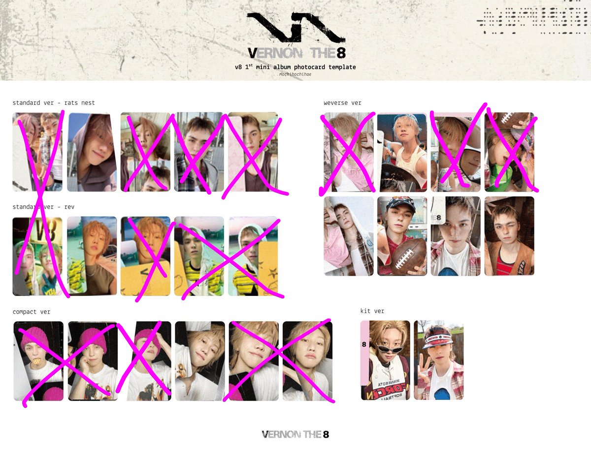 SEVENTEEN 交換 セブチ トレカ V8 通常 コンパクト バーノン