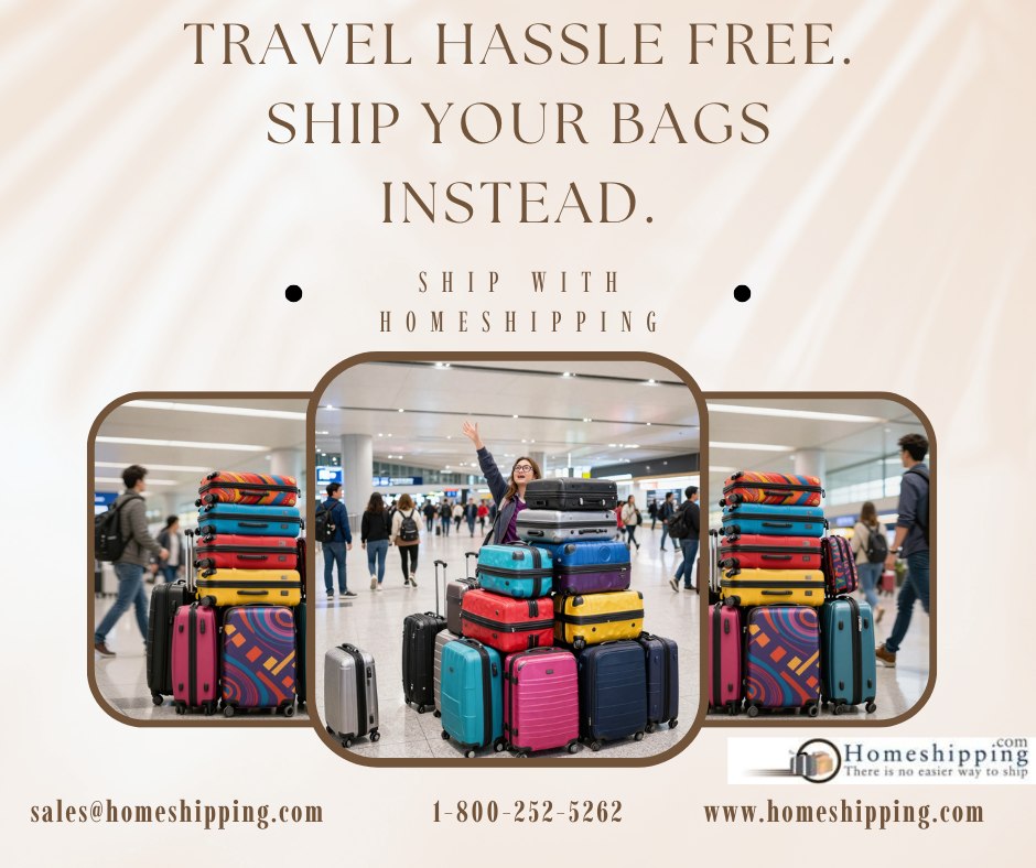 homeshipping's tweet photo. ✈️ Paying extra baggage fees? Ship your excess luggage with HomeShipping instead! Door-to-door, affordable, reliable, and scheduled around your travel plans. Travel lighter today. 📦 #TravelSmart #LuggageShipping https://t.co/lVHPjuaeys