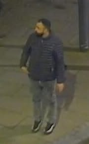 Alexandr4Denman's tweet photo. Officers have released a CCTV image of a man they are keen to speak to in connection with a sexual assault report in Bradford.
An investigation is ongoing in relation to a sexual assault which took place in the early hours of 4 April on Channing Way in Bradford City Centre.
Officers are keen to identify the man pictured
SHARE THIS LETS GET HIM FOUND ..