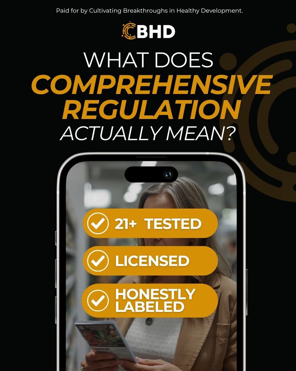 cbhdnews's tweet photo. Comprehensive regulation isn't about restriction. It's about responsibility.

21+. Tested. Licensed. Honestly labeled.

That means clear standards for businesses, better transparency for consumers, and stronger protections for families. It rewards companies doing things the right way and creates accountability across the industry.

North Carolina deserves a hemp industry built on trust, safety, and common-sense standards.

Pass HEMP REGULATION this session.

#CBHD #ProtectNCJobs #HEMP #FreedomToChoose #SmartRegulation