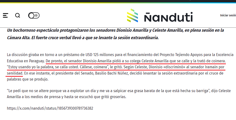 ElpremaArturopy's tweet photo. Ahora en sesión del senado, el hipócrita y cínico senador Dionisio Amarilla pide tratar sobre tabla un proyecto de resolución por las expresiones "racistas" contra el jugador ese. Pero lean esto y vean como se derrumba su castillo de hipocresía cuando se usa la memoria. https://t.co/DaMPsXZ6kl