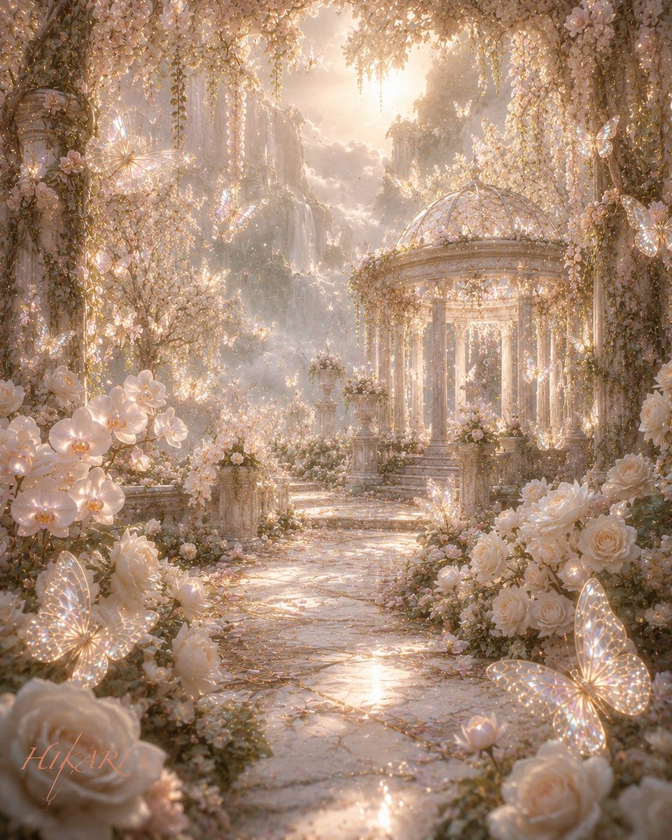 HikariCale's tweet photo. 🦋✨ Where dreams bloom, butterflies become living light, and every forest path leads to a little piece of heaven. 

From golden sunrise to moonlit serenity, crystal waterfalls, glowing blossoms, and ethereal wings weave together a world where magic never fades. https://t.co/FJSPWppCkE