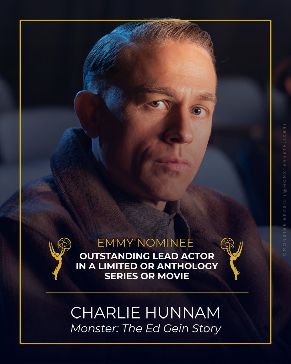 MonsterNetflix_'s tweet photo. 🚨 Charlie Hunnam e Laurie Metcalf foram indicados ao Emmy por Monster: The Ed Gein Story! https://t.co/XQMu9nXIAN