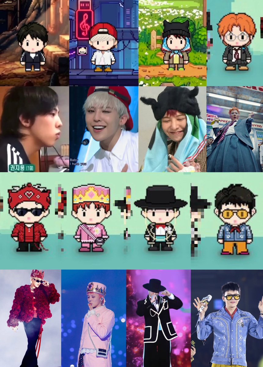 jiyongvamp's tweet photo. all G-characters and their outfits 🥹🩵

#GDRAGON #GD #지드래곤 #권지용 https://t.co/CsDufJ7G4p