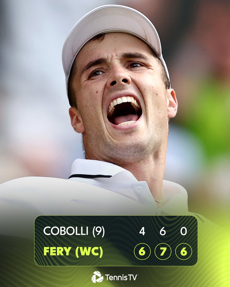 TennisTV's tweet photo. ALL ABOARD THE FERY ⛴️🤩

British Wildcard Arthur Fery is into the WIMBLEDON SEMI-FINALS!!

#Wimbledon https://t.co/Pk7Hq7lt20