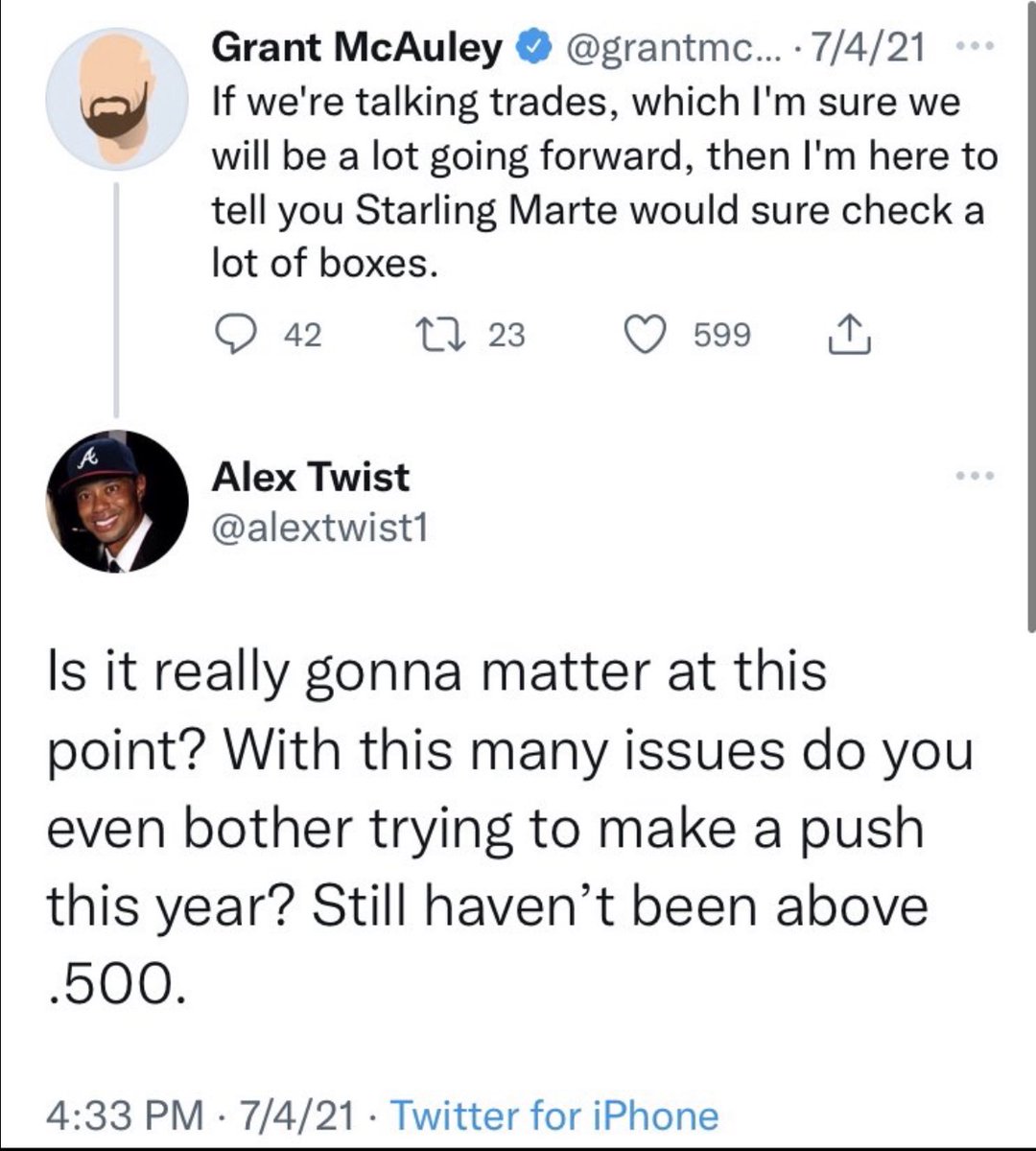 alextwist1's tweet photo. @grantmcauley Worked once. Something similar ought to work again, right? Here goes. 

Is it really gonna matter at this point? So many guys have fallen off or can’t stay healthy has the championship window closed already? https://t.co/XAKzhs4oRK